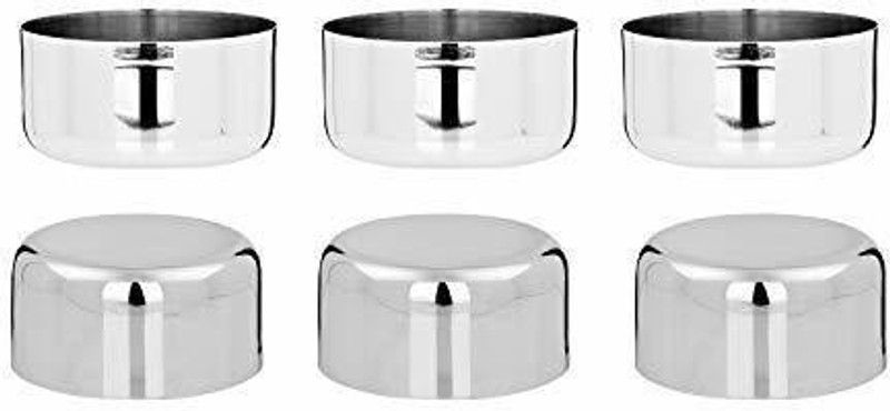 VINOD Steel Vegetable Bowl Stainless Steel Vati / Katori, Set of 6 pcs, Capacity 200 ml  (Pack of 6, Steel)