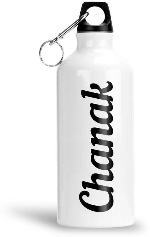 Furnish Fantasy Aluminium Water Bottle 750ml - Best Gift for Happy Birthday, Return Gift, Chanak 750 ml Bottle  (Pack of 1, White, Black, Aluminium)