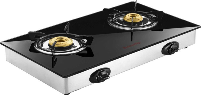 Butterfly Jet Stainless Steel Manual Gas Stove  (2 Burners)