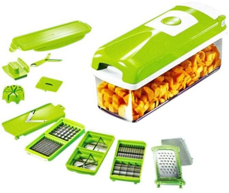 JAXON USPECH NICER DICER 12 IN 1 Vegetable & Fruit Chopper (1 UNIT OF NICER DICER WITH 12 BLADES) Vegetable & Fruit Grater & Slicer (1) Apple Chopper  (1)