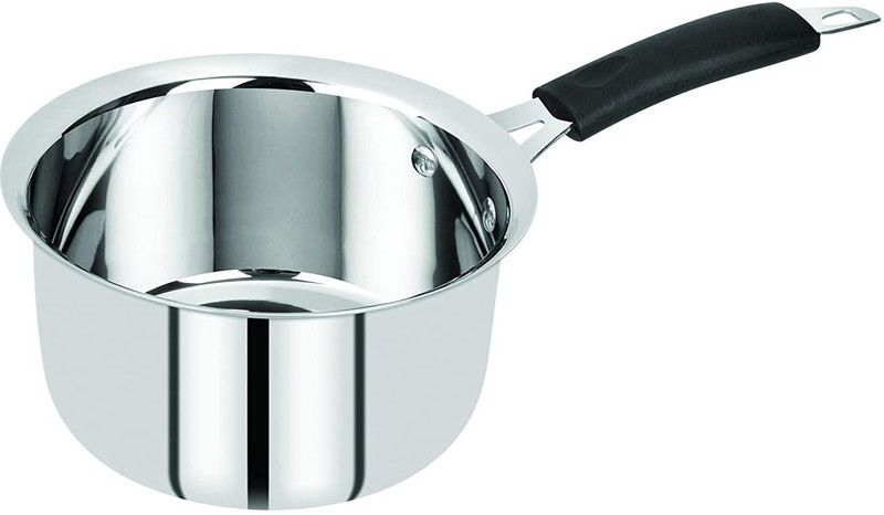 BERGNER Essential Stainless steel saucepan 14 cm Sauce Pan 14 cm diameter 750 ml capacity  (Stainless Steel, Non-stick, Induction Bottom)