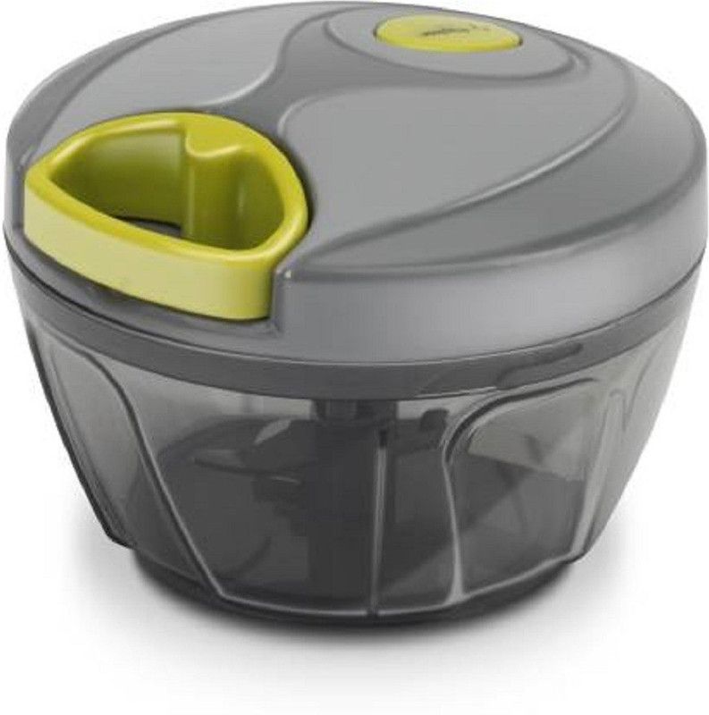 Ekkum Vegetable Food Plastic Chopper with 3 Blades Vegetable Chopper Vegetable & Fruit Chopper  (1 Hand Chopper)
