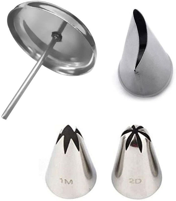 PERFECT ICING NOZZLE DURGMA Flower Nail 1M 2D Rose Petal Cake Decoration Icing Nozzle Stainless Steel Kitchen Tool Set  (STEEL)