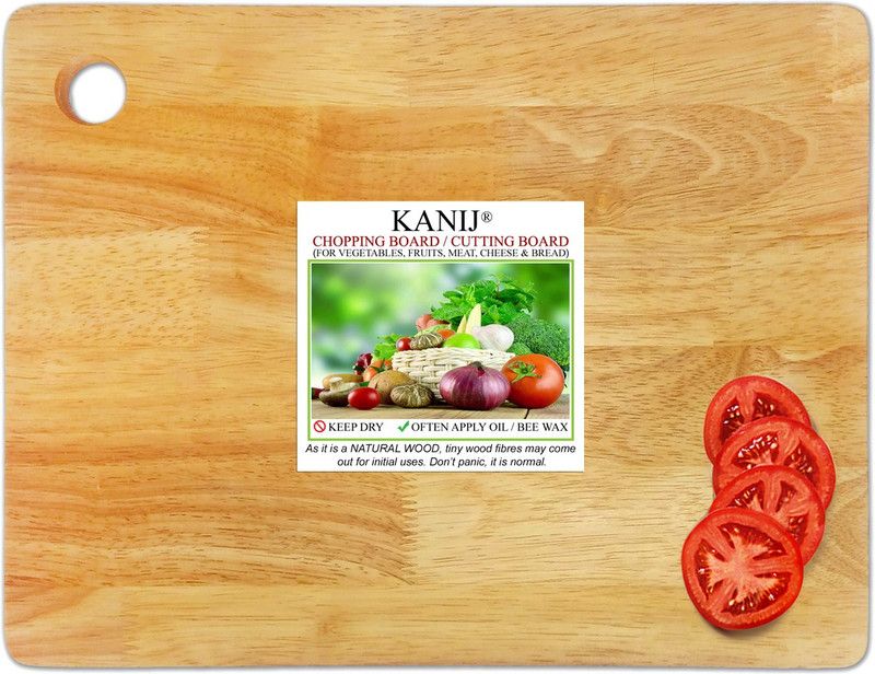 Cutting Chopping Board For Vegetable Fruit Kitchen Chef Cook Natural Wooden Cutting Board  (Beige Pack of 1)