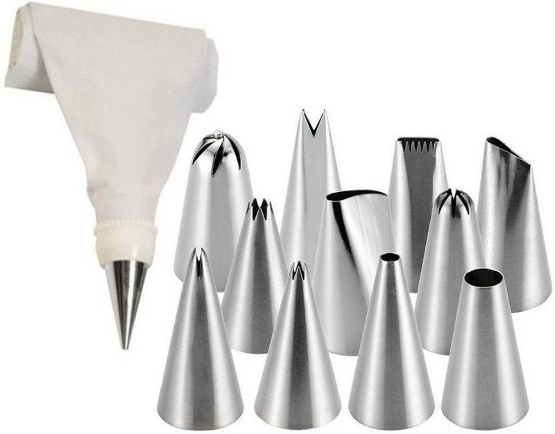 H D Enterprise 12 nozzle Kitchen Tool Set  (White, Baking Tools)