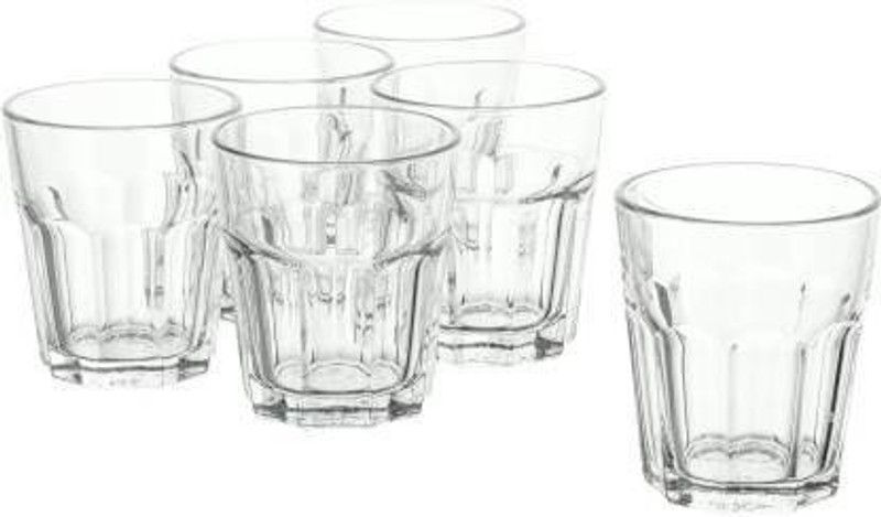 Turtle King (Pack of 6) Crystal Clear Tea/Water/Juice Glass Set of 6 (270ml) Glass Set Water/Juice Glass  (270 ml, Glass, Clear)