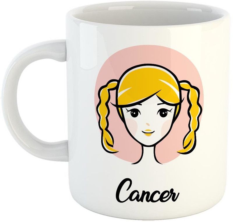 FABTODAY Cancer Zodiac Sign Coffee - Best Gift for Family and Friends - Color - White (0470) Ceramic Coffee Mug  (350 ml)
