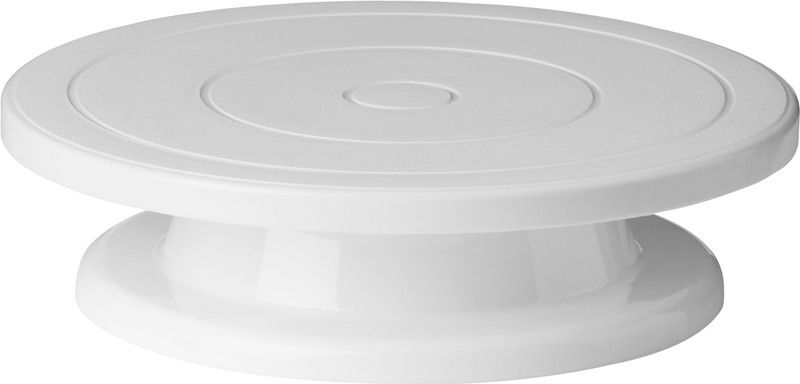 sanskar impex NEW CAKE STAND TABLE with Cake Decorating Revolving Turntable and White divinext Round Rotating Revolving Cake Sugarcraft Turntable Decorating Stand Platform cake table . Cake Pie Server Plastic Cake Server  (White, Pack of 1)