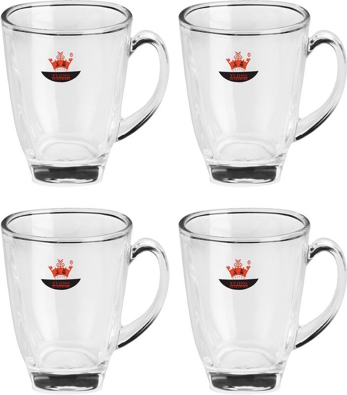 Somil (Pack of 4) Multipurpose Designer Look Transparant Glass Set Of Four No_SK33 Glass Set Water/Juice Glass  (330 ml, Glass, Clear)