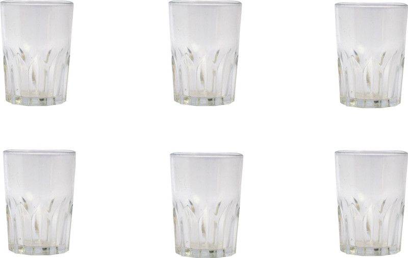 Aone Glass and Crockery Store (Pack of 6) tr2_0 Glass Water/Juice Glass  (100 ml, Glass, Clear)