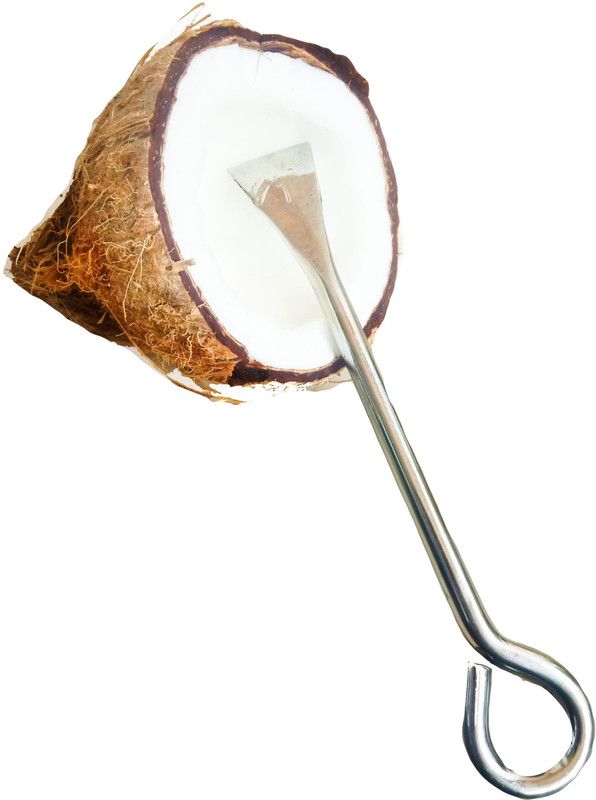 POOJA GHAR Coconut Opener / Scrapper Straight Peeler  (Steel)