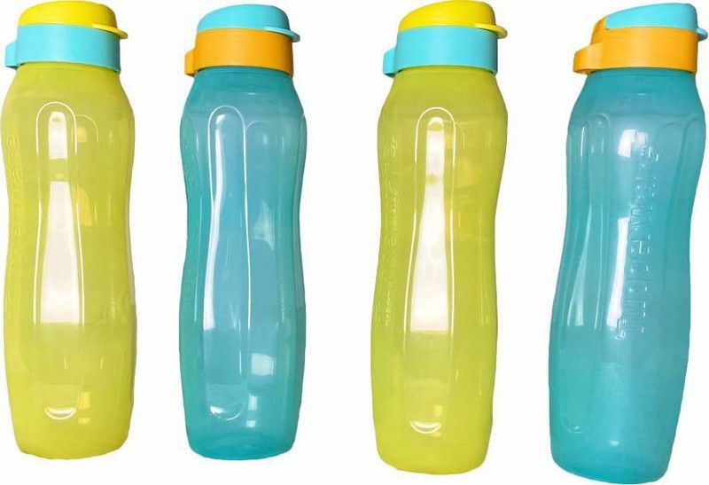Ridhi Sidhi Tupperware Aquaslim 1L 1000 ml Bottle  (Pack of 2, Multicolor, Plastic)