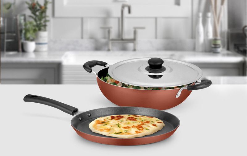 Ideale Non-Stick Coated Cookware Set  (Aluminium, 3 - Piece)