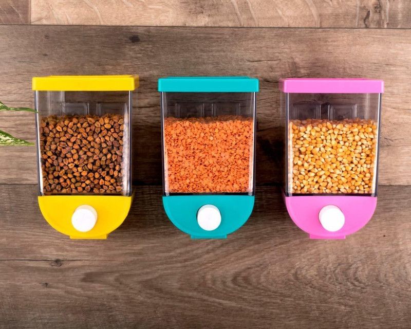 Bluecoin Plastic Grocery Container - 1100 ml  (Multicolor)