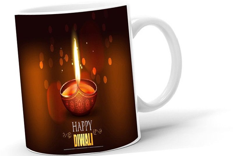 Lifedesign Happy Diwali/Deepawali - Gifting/Self Use Coffee - 2021M303 Ceramic Coffee Mug  (350 ml)
