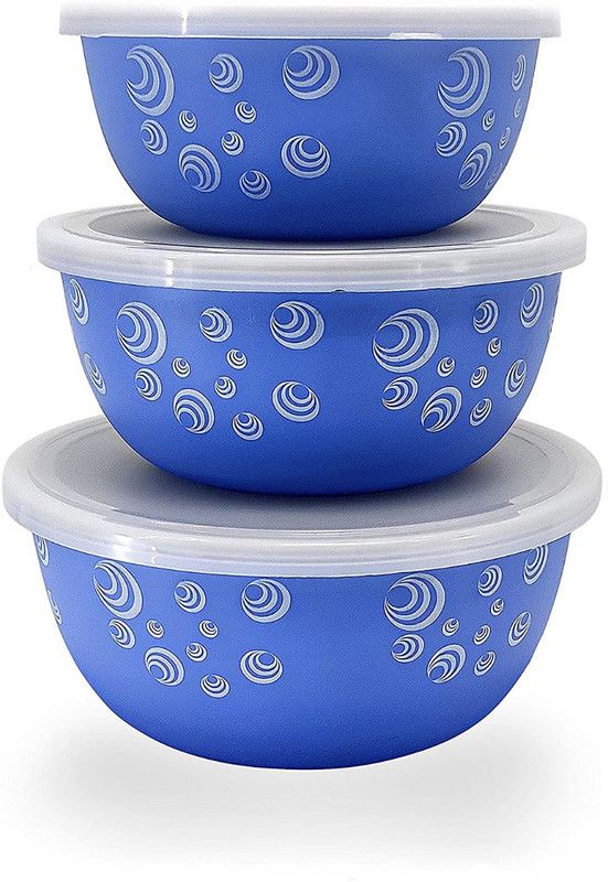 WEB SHOPY Stainless Steel, Polypropylene, Plastic Serving Bowl WS BUTTERFLY BOWLS P3 0019  (Pack of 3, Blue, White)