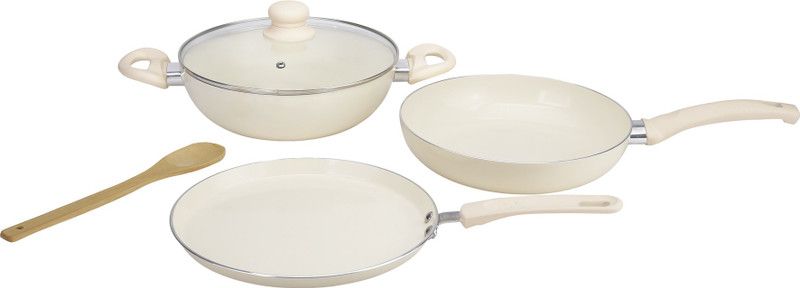 BERGNER Bellini Plus Pressed Induction Bottom Non-Stick Coated Cookware Set  (Ceramic, Aluminium, 1 - Piece)