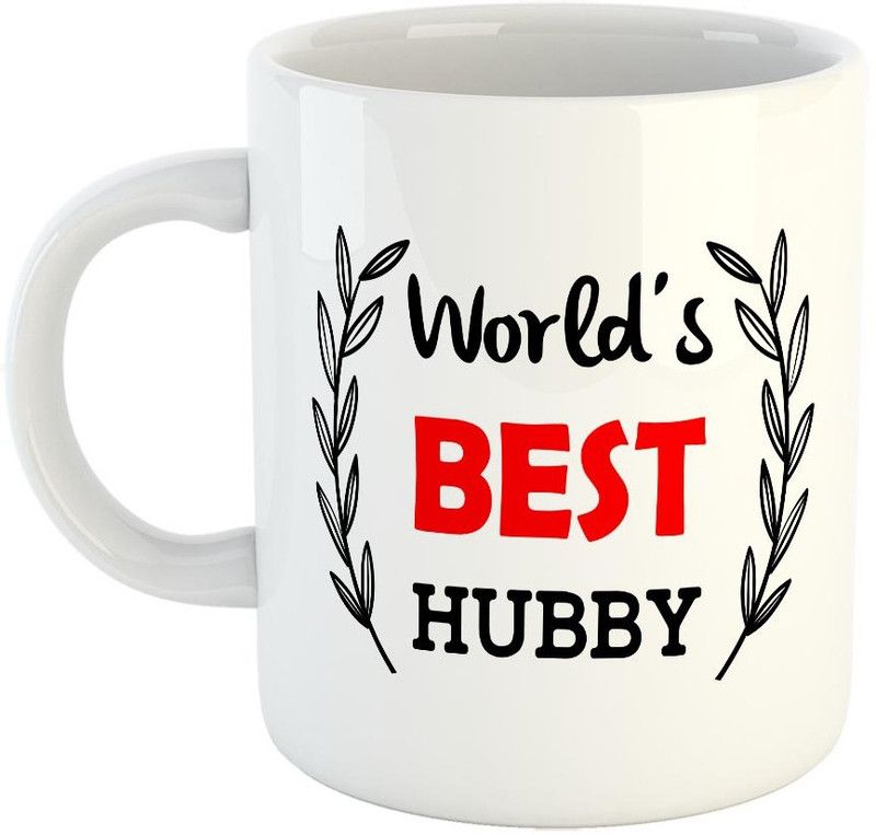 FABTODAY World's Best Hubby Coffee - Best Gift for Husband, Husband On Marriage, Anniversary, Birthday Valentine Gift - Color - White Ceramic Coffee Mug  (350 ml)