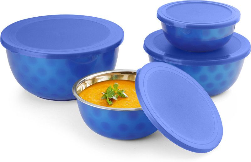 HM Steels Stainless Steel Mixing Bowl  (Pack of 1, Blue)