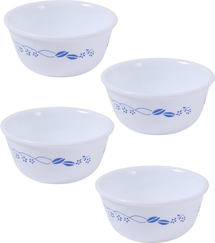 CORELLE 325ml Soup Bowl-Prov Blue-4pcs Glass Soup Bowl  (Multicolor, Pack of 4)