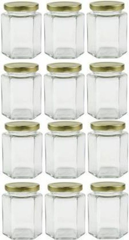 MOOZICO Glass Honey Jar - 250 ml  (Pack of 12, Clear)
