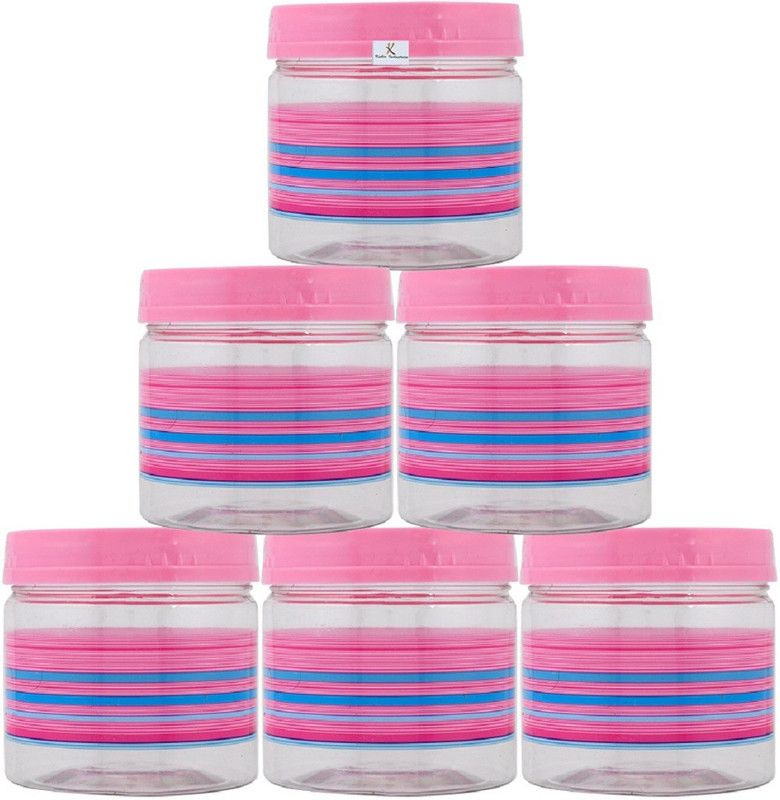 KUBER INDUSTRIES Plastic Grocery Container - 350 ml  (Pack of 6, Pink)