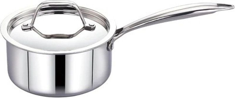 Maxima Sauce Pan 16 cm diameter with Lid 1.6 L capacity  (Triply, Induction Bottom)