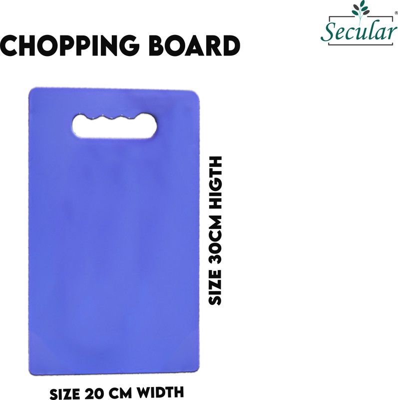 Secular Microfibre, Plastic Cutting Mat  (Multicolor Pack of 4 Dishwasher Safe)