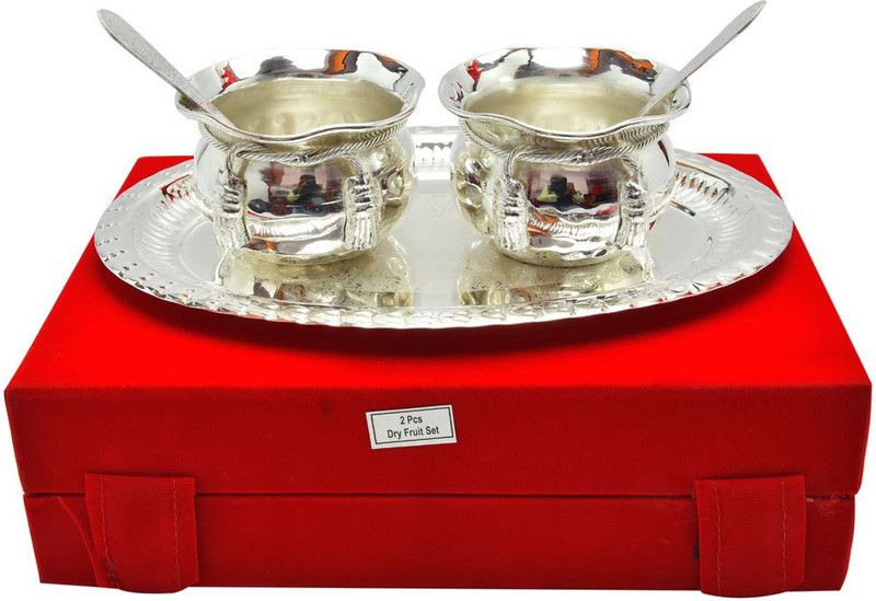 Odna Bichona Royal Handi Tray, Bowl, Spoon Serving Set  (Pack of 5)