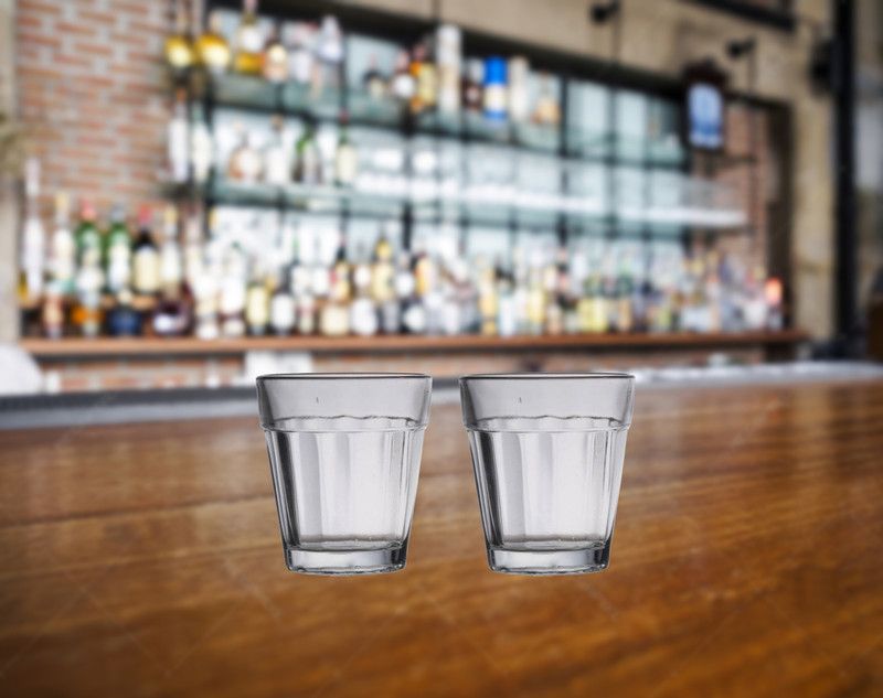 NOGAIYA (Pack of 2) SSD21 Glass Set Shot Glass  (30 ml, Glass, Clear)