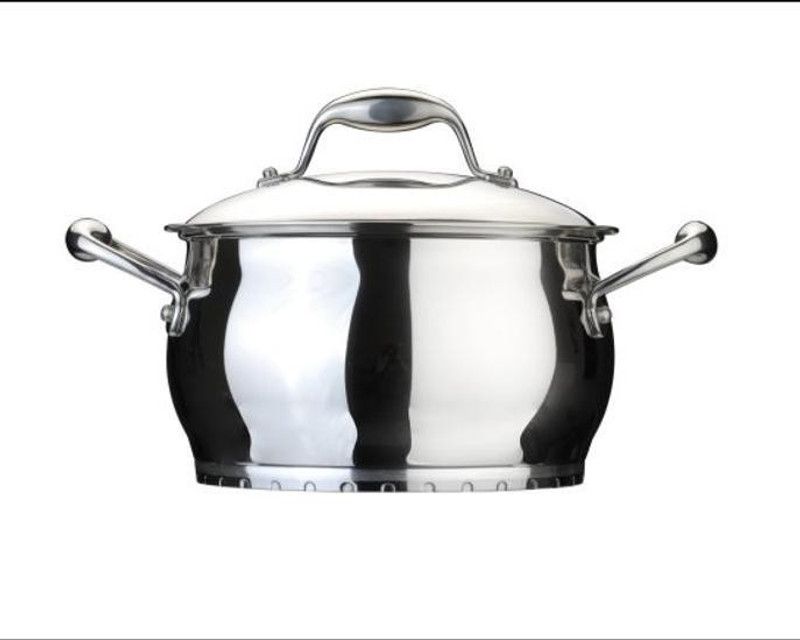 BergHOFF Pot 16.256 cm diameter 4 L capacity with Lid  (Stainless Steel)