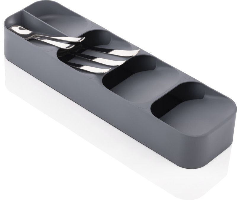 Veratico Kitchen Drawer Storage Organizer Tray | Compact Cutlery Organizer Rack | Shelf Spoon Fork Cutlery Divider Box Plastic Cutlery Set  (Pack of 1)