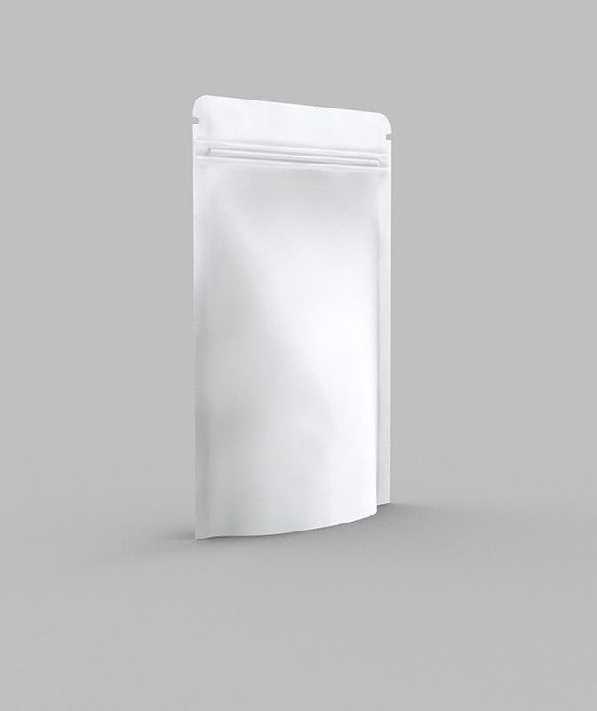 Udbhav Iddien Inc Matt White Foil Stand UP with Zipper 16X23 CM Pack of 100 Plastic Storage Pouch  (Pack of 100)
