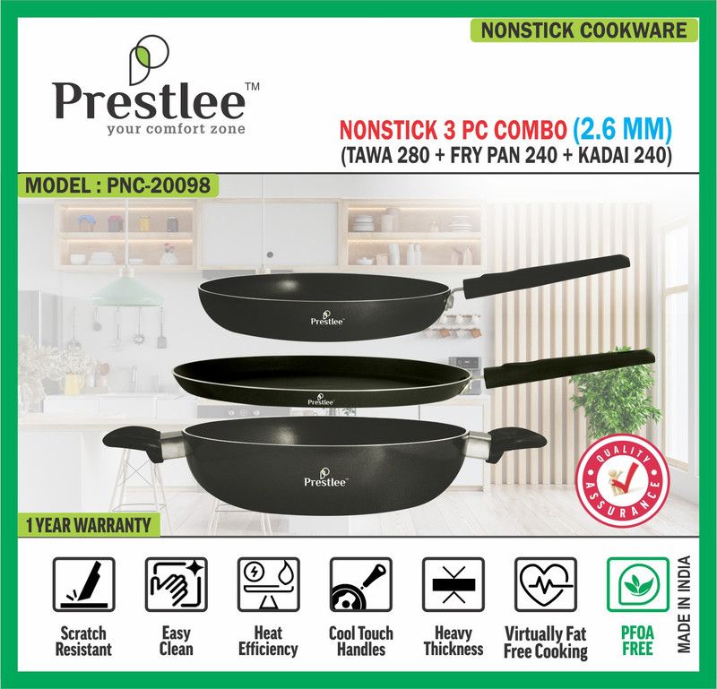 Sabari Prestlee PNC-20098 Non-Stick Cookware/Nonstick Kitchen Items/kadhai Non-Stick Coated Cookware Set  (Aluminium, 1 - Piece)