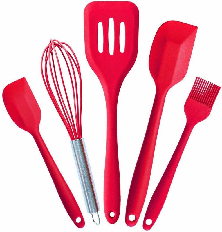 Flipkart SmartBuy Spatula Utensil 5pcs Red Non-Stick Spatula  (Pack of 5)