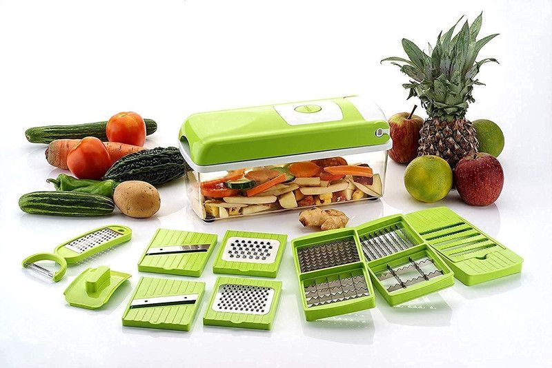 RAX TRADERS 12 in 1 Multi-Purpose Vegetable & Fruit Grater, Slicer, Cutter Vegetable & Fruit Grater & Slicer  (1)