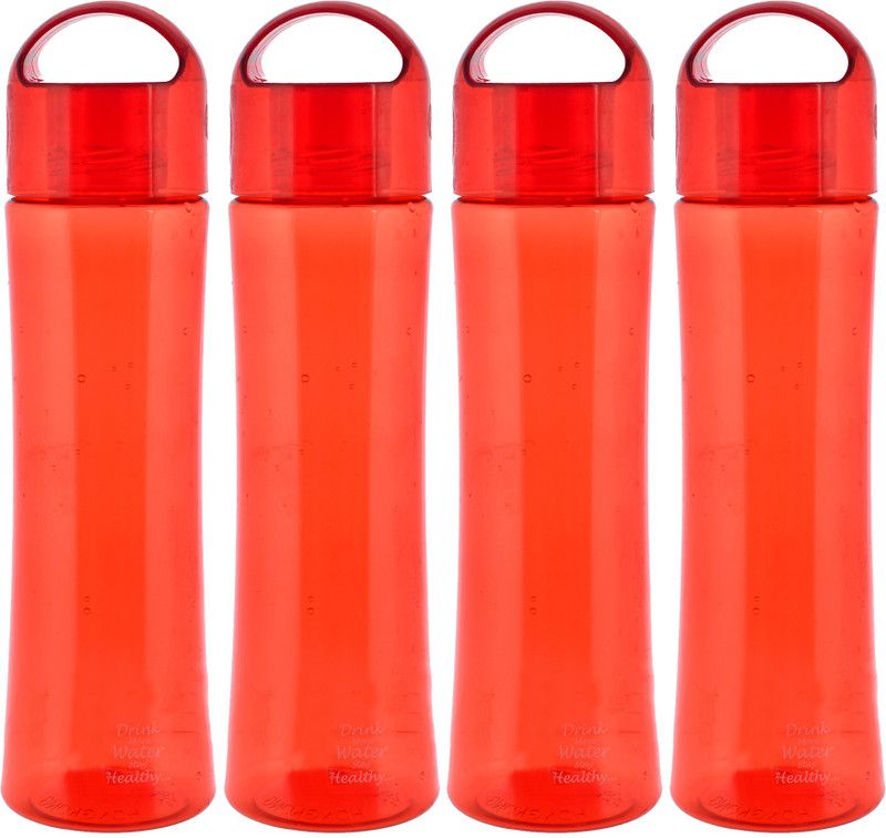 KUBER INDUSTRIES Unbreakable BPA & Leak Free Plastic Water Bottle- 1 Litre, Pack of 4 (Red) 4000 ml Bottle  (Pack of 4, Red, Plastic)