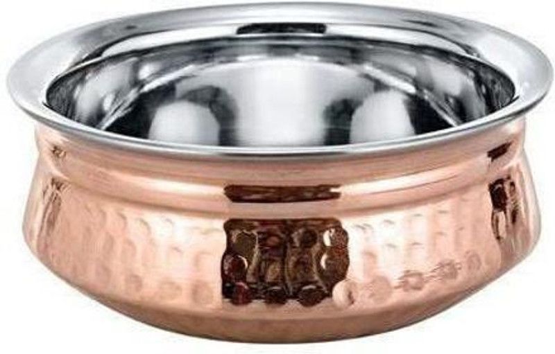 damurhu Copper Stainless Steel Serving Handi Set of 1 Handi 1 L  (Stainless Steel)