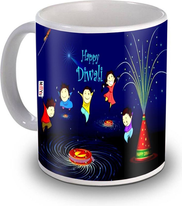 ME&YOU Mug IZ19STDiwaliMU-49 Ceramic Coffee Mug  (325 ml)