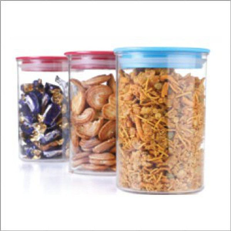 PVX1 Plastic Grocery Container - 900 ml  (Multicolor)