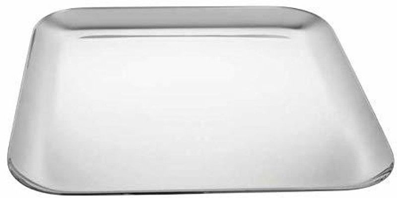 Shri & Sam High Grade Stainless Steel Heavy Weight Robusto Square Tray, Awesome Shape, Silver Color, 22 cm Tray