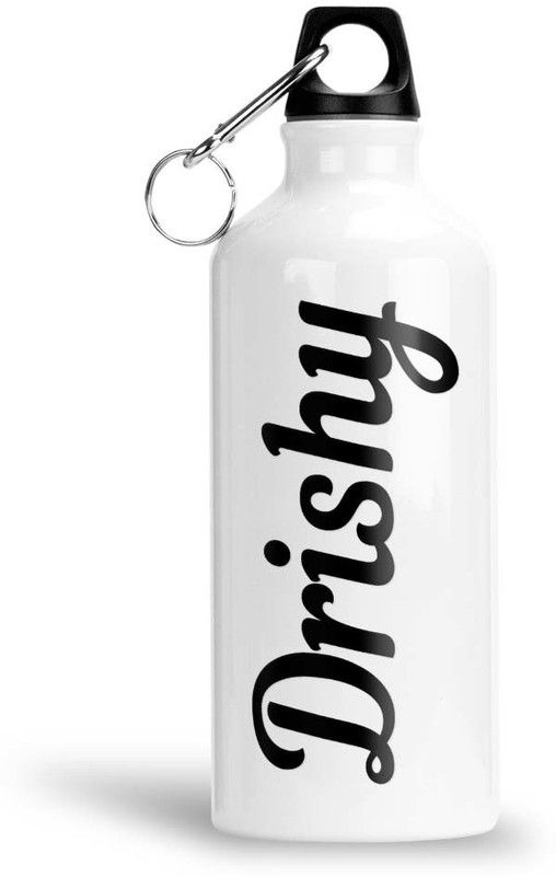 Furnish Fantasy Aluminium Water Bottle 750ml - Best Gift for Happy Birthday, Return Gift, Drishy 750 ml Bottle  (Pack of 1, White, Black, Aluminium)
