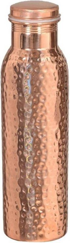 Satyaware Copper Jointless Hammered Leakproof 1000 ml Bottle  (Pack of 1, Brown, Copper)
