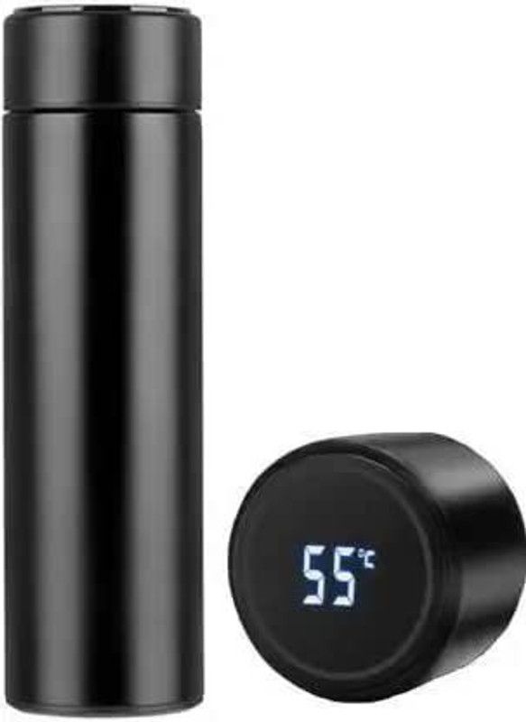 R K SURGICAL Smart Flask with Led Display (500 ml Flask Hot and Cold Bottle) pack of 1 500 ml Flask  (Pack of 1, Black, Steel)