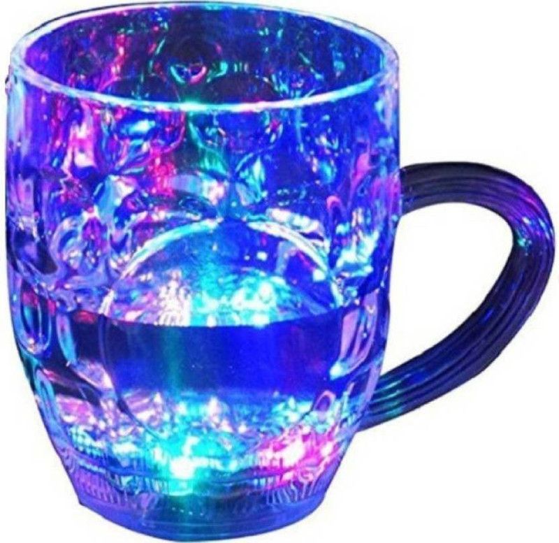 Light Up Drink with LED Glowing Lights for Cocktail Theme Parties Plastic Coffee Mug  (250 ml)