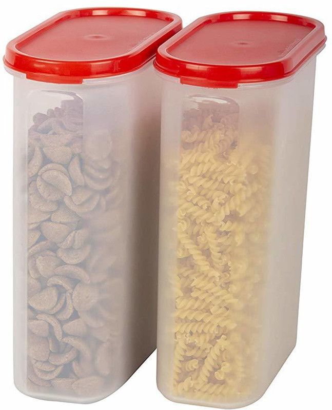 Cutting EDGE Plastic Grocery Container - 2400 ml  (Pack of 2, Red)