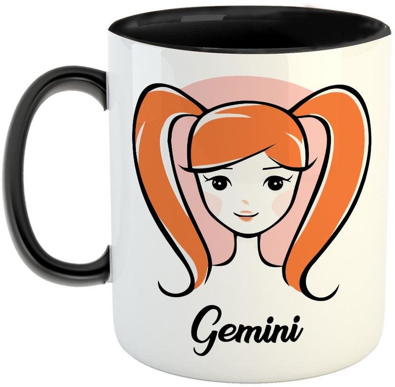 FABTODAY Gemini Zodiac Sign Coffee - Best Gift for Family and Friends - Color - Black (0469) Ceramic Coffee Mug  (350 ml)