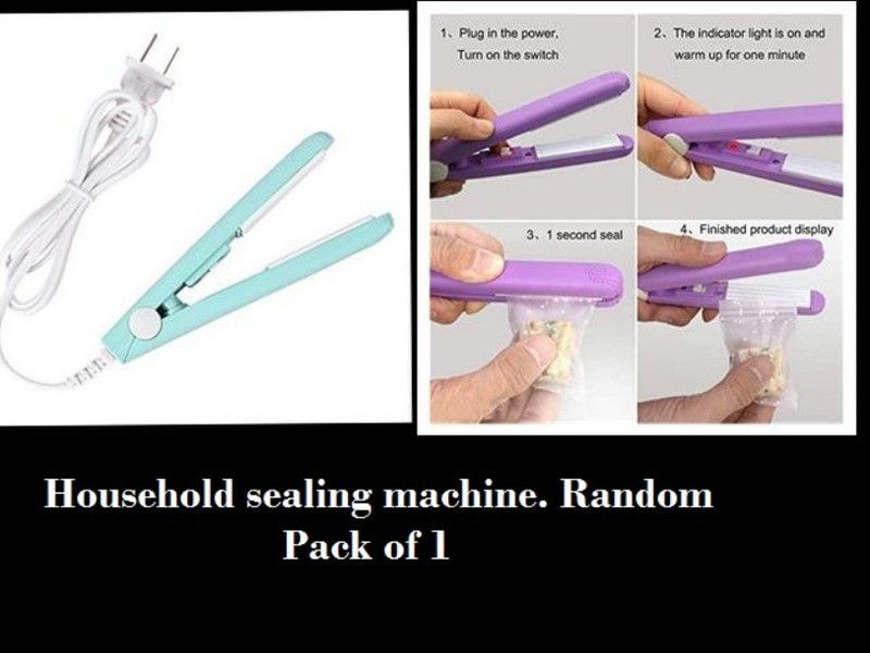 Rockjon Mini Sealing Machine for Food Storage Vacuum Bag, Chip, Plastic, Snack Bags. Pack of 1 Random Manual Vacuum Bag Sealer
