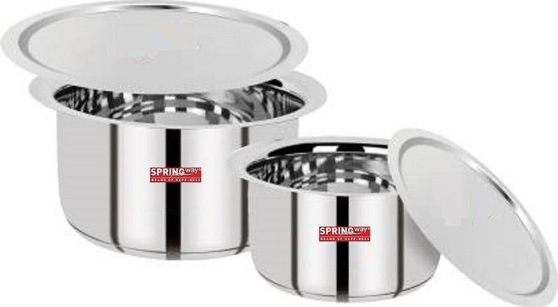 SPRINGWAY Induction Bottom Cookware Set  (Stainless Steel, 2 - Piece)