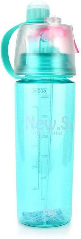 Bingo B1 Mist Spray Water Bottle, Drinking water bottle for Outdoor Activity 600 ml Bottle  (Pack of 1, Blue, Plastic)